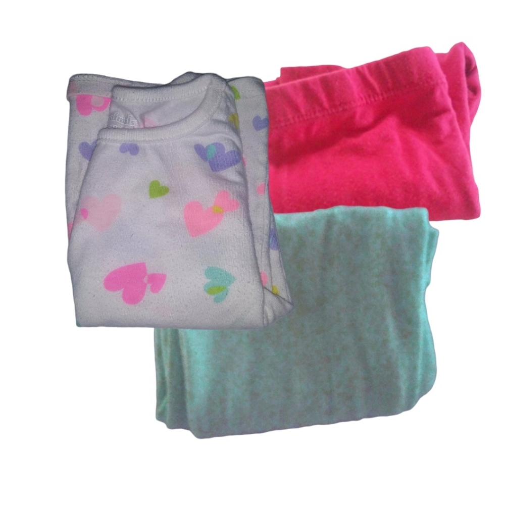 Garanimals Pink & Blue Heart T-Shirt & Pants Lot 12M, 18M